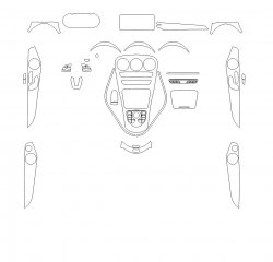 Mercedes-Benz C-class (2019) - Изготовление лекала интерьера авто. Продажа лекал (выкройки) в электроном виде на авто. Нарезка лекал на антигравийной пленке (выкройка) на авто.
